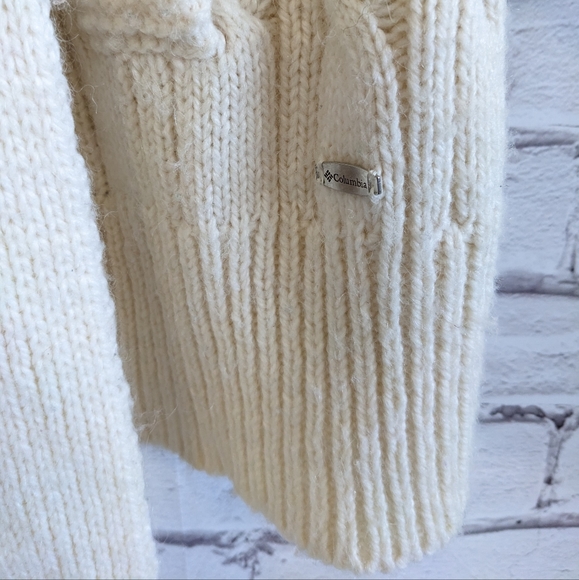 COLUMBIA Knit Long Cozy Mock Neck Button Down Cardigan Sweater Jacket - Picture 6 of 14